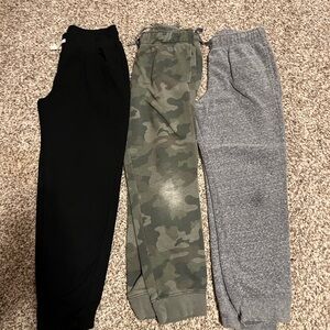 Cat and Jack sweatpants - Black, Camouflage, and Gray Size: Large.